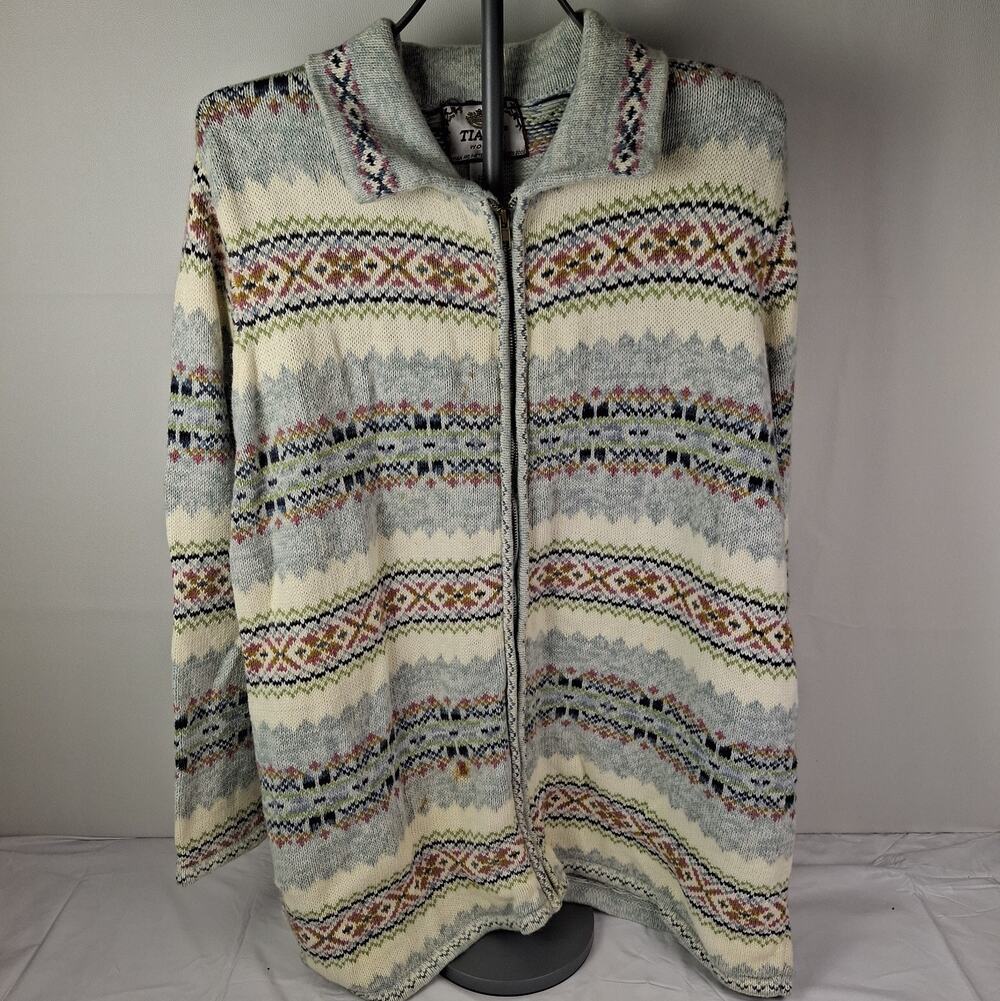 Tiara Women's Fair Isle Zip Sweater